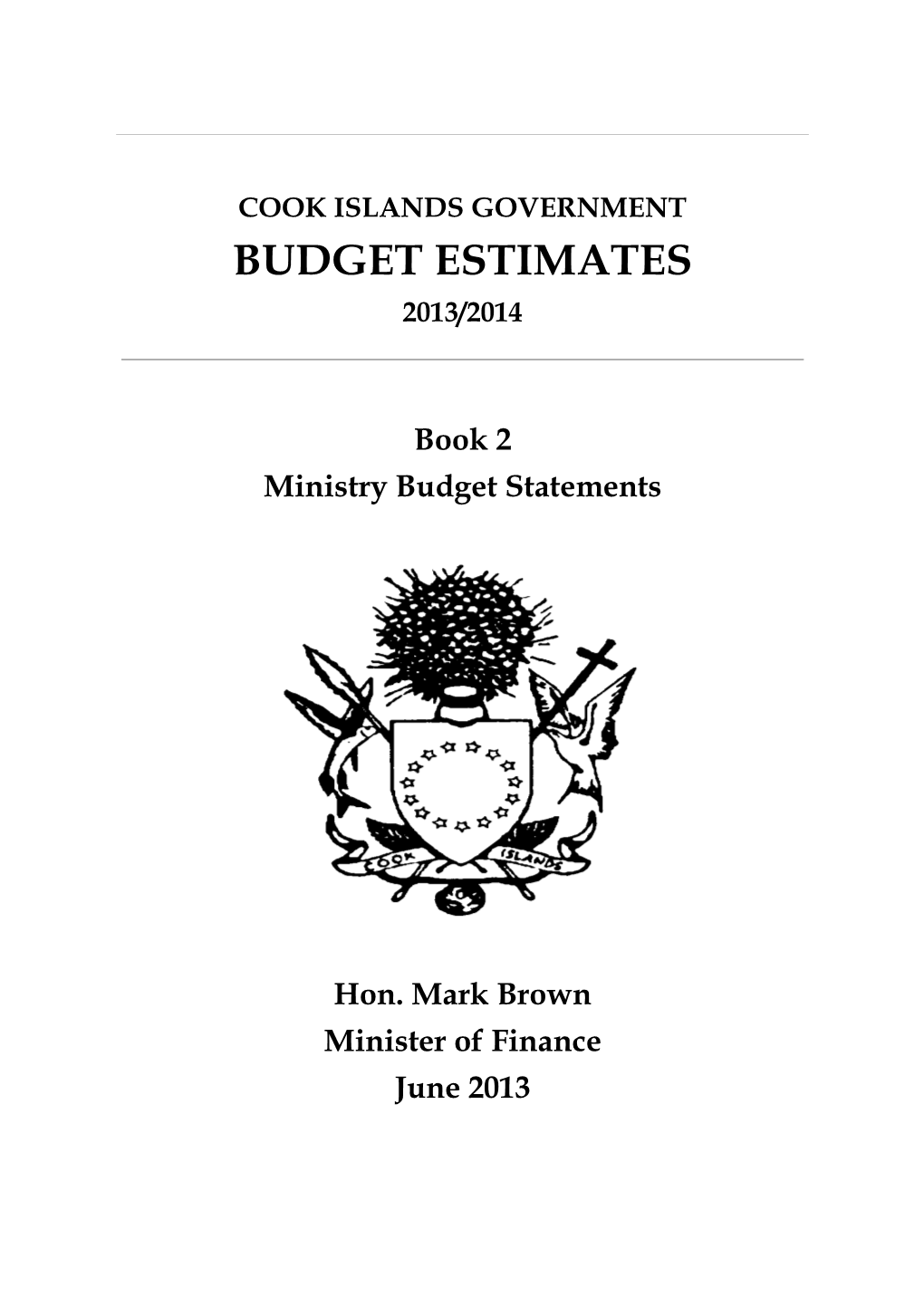 Cook Islands Government Budget Estimates 2013/2014