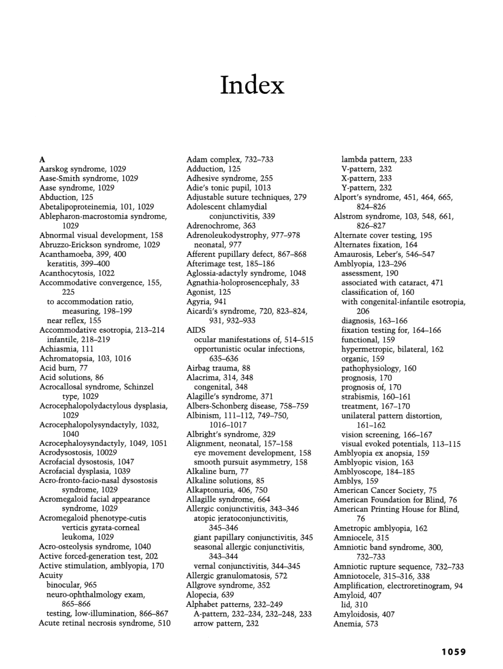 Aarskog Syndrome, 1029 Aase-Smith Syndrome, 1029 Aase Syndrome