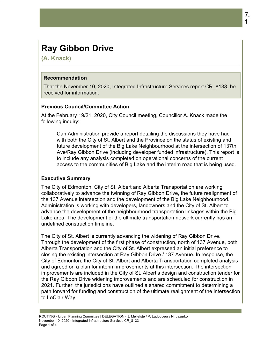 Ray Gibbon Drive (A