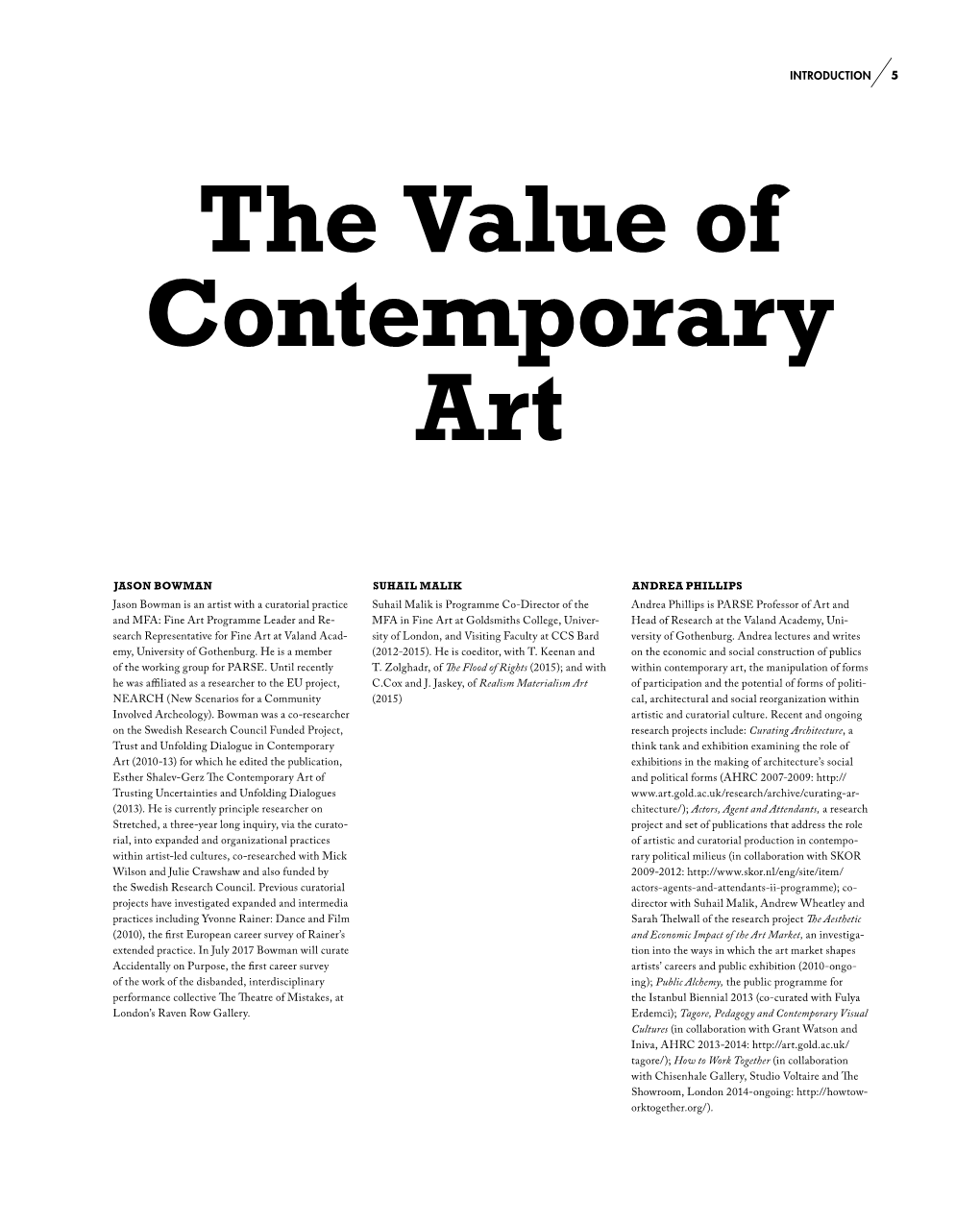 The Value of Contemporary Art