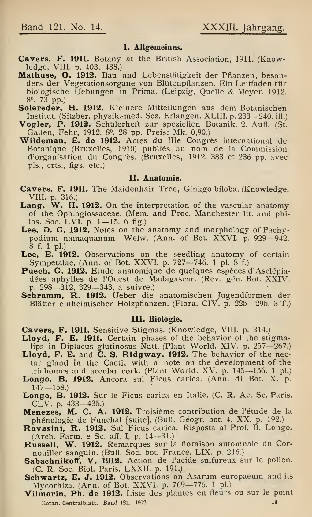 Botanisches Zentralblatt