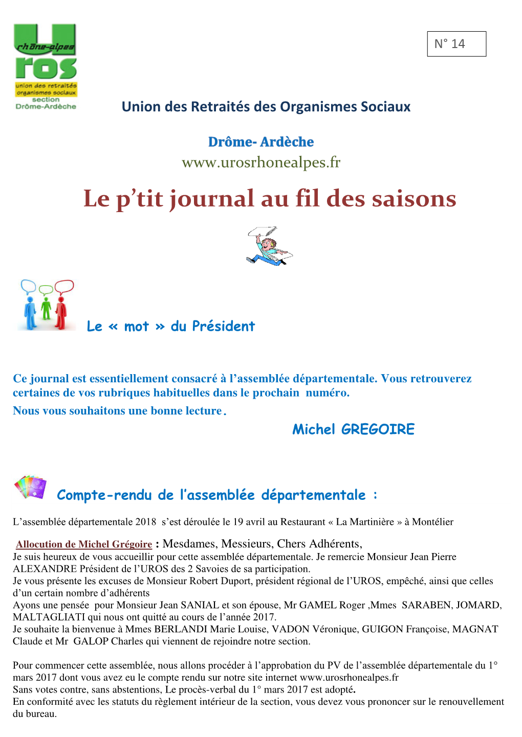 Le P'tit Journal Au Fil Des Saisons