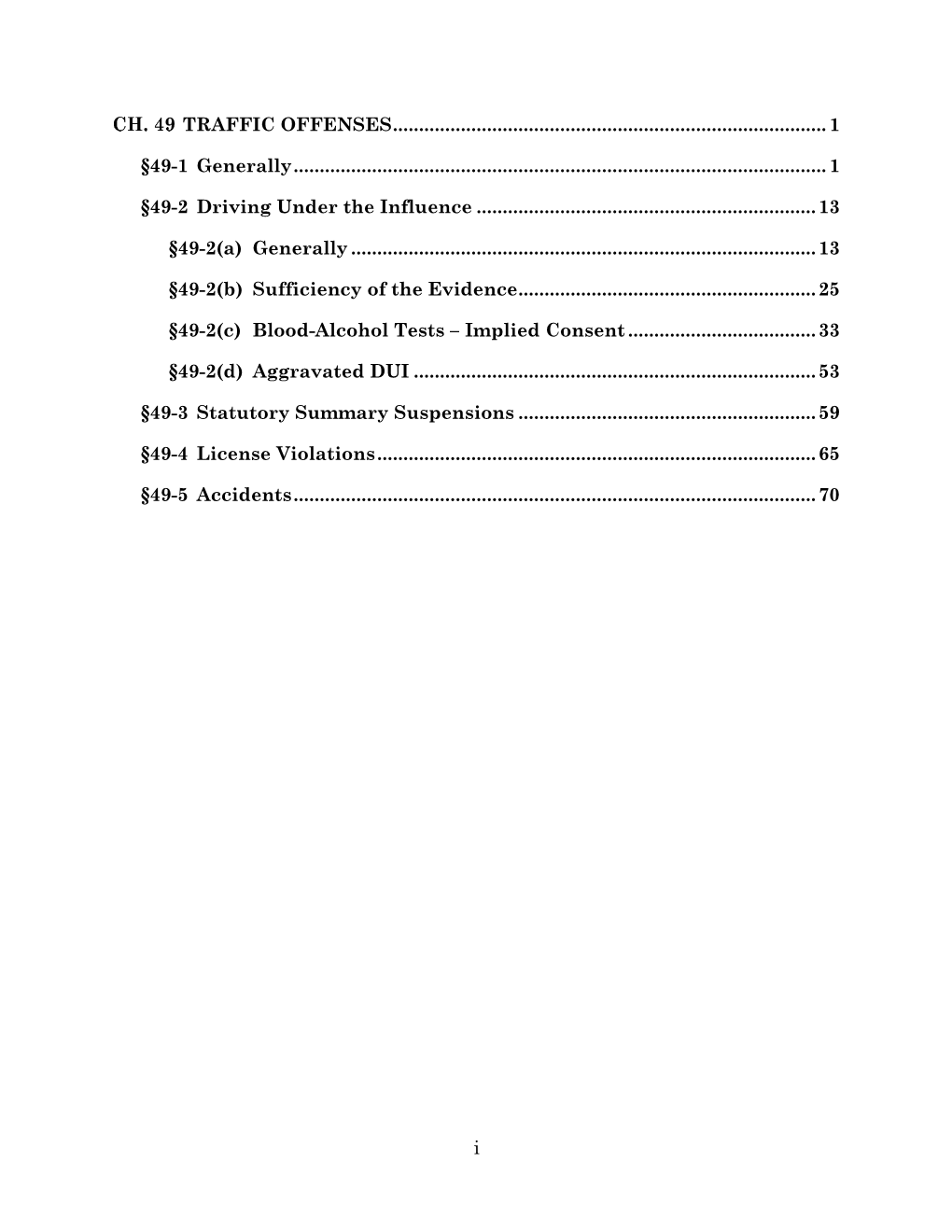 CH 49 Traffic Offenses