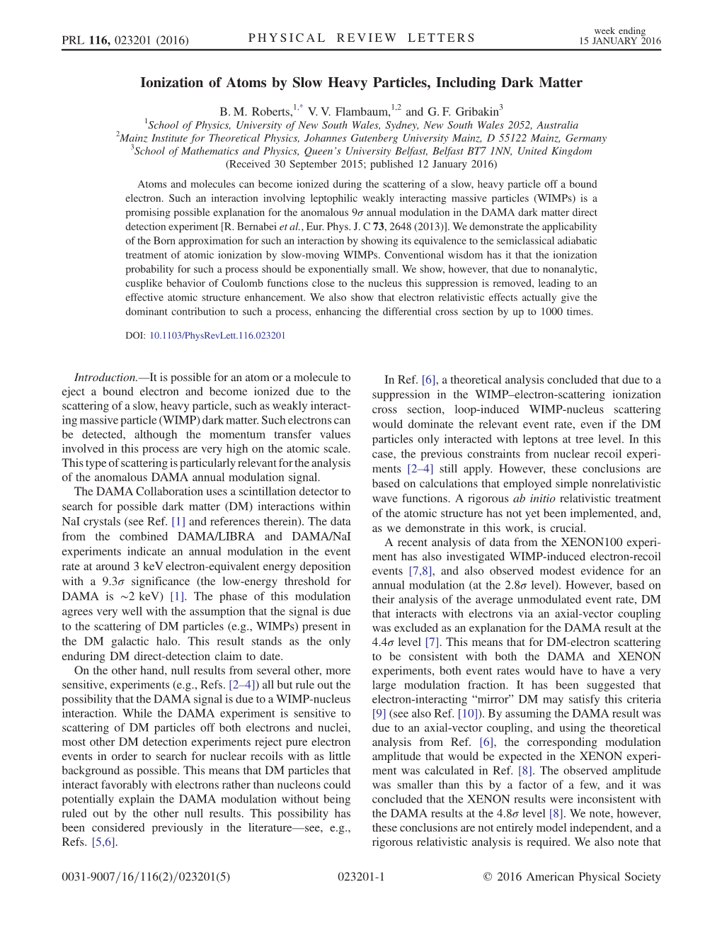 Ionization of Atoms by Slow Heavy Particles, Including Dark Matter