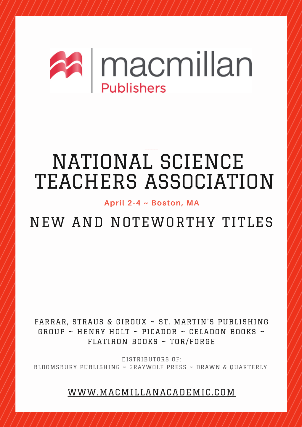 NATIONAL SCIENCE TEACHERS ASSOCIATION April 2-4 ~ Boston, MA NEW and NOTEWORTHY TITLES