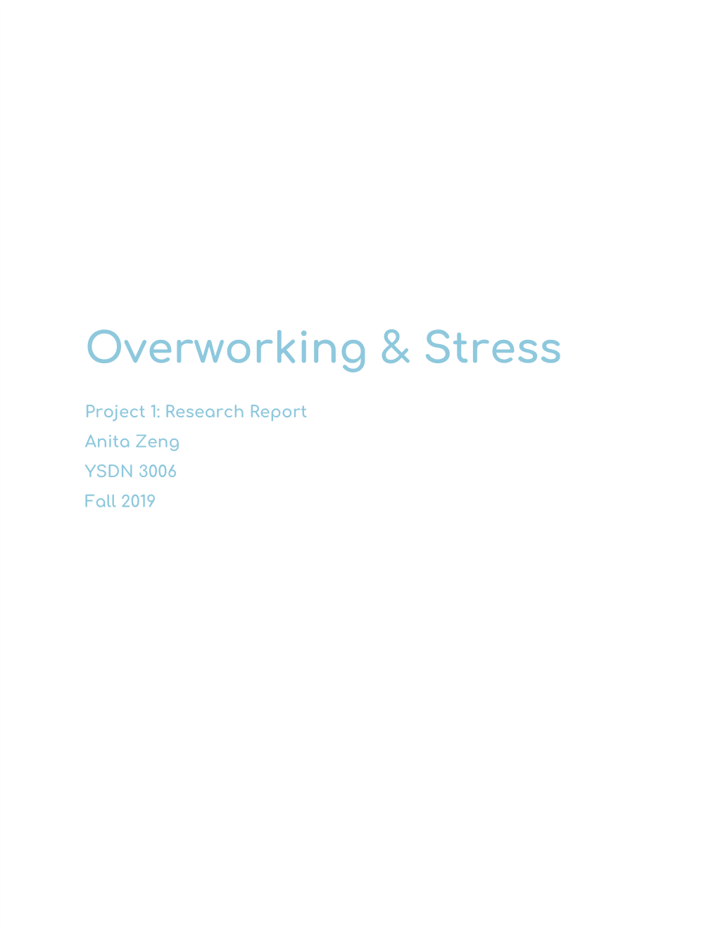 Overworking & Stress