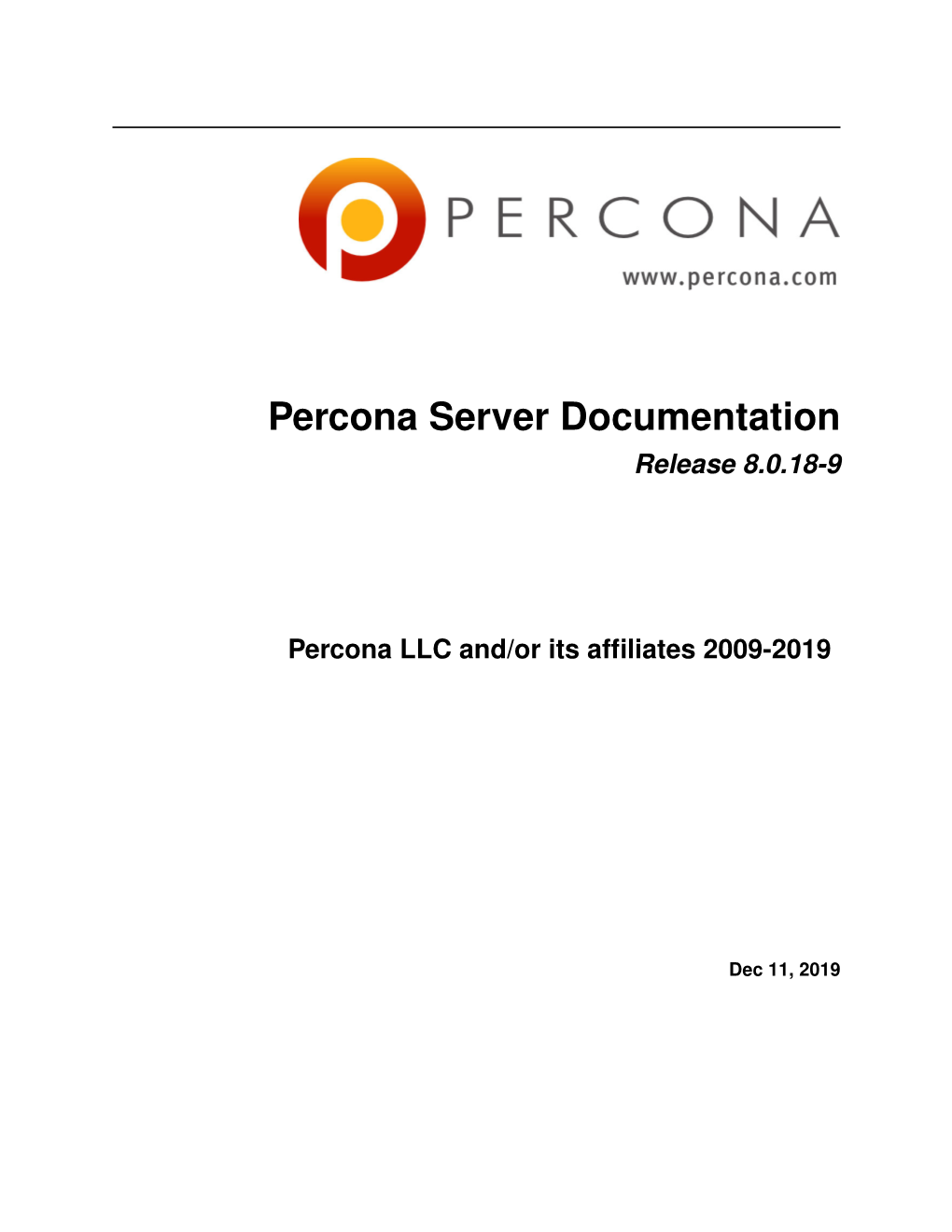 Percona Server Documentation Release 8.0.18-9