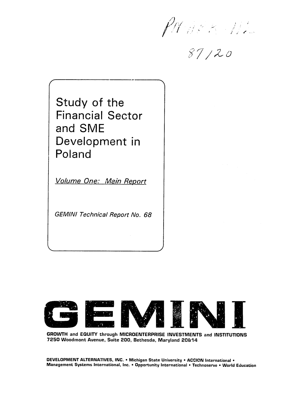 Study of the Financial Sector and SME Development in Poland