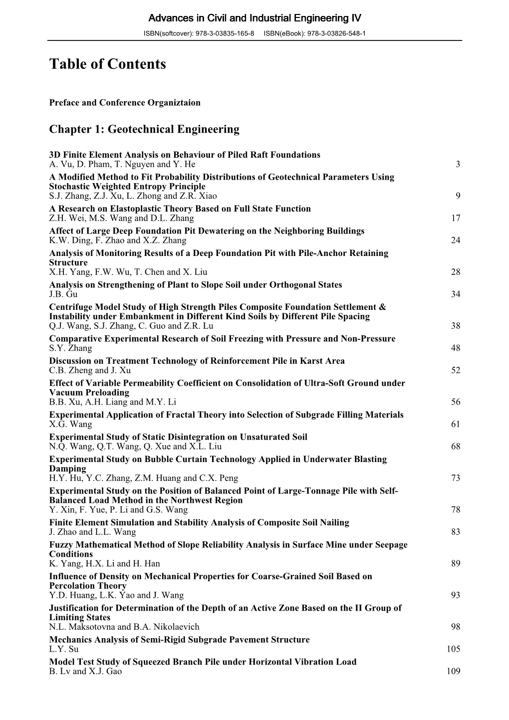 Table of Contents