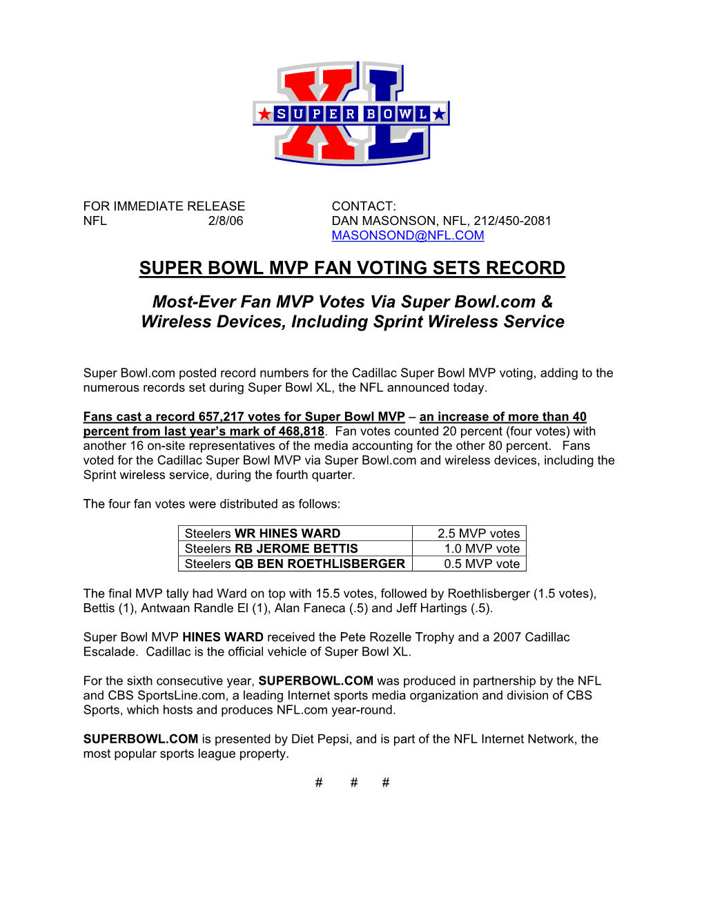 Super Bowl Mvp Fan Voting Sets Record