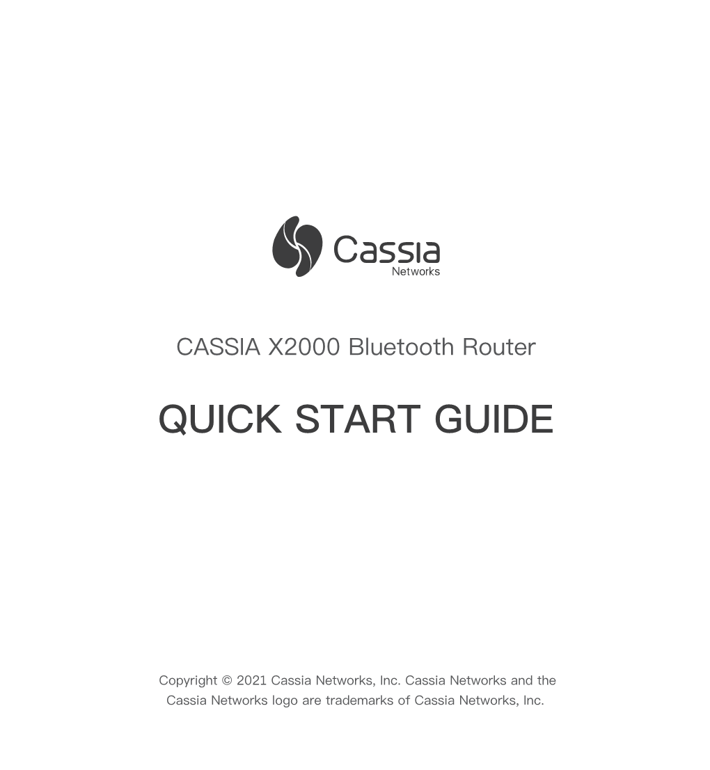 Cassia X2000 Quick Start Guide