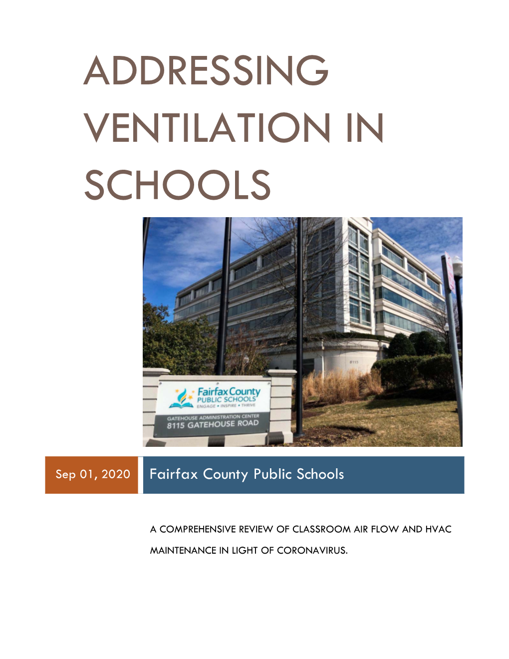 Addressing Ventilation in Schools