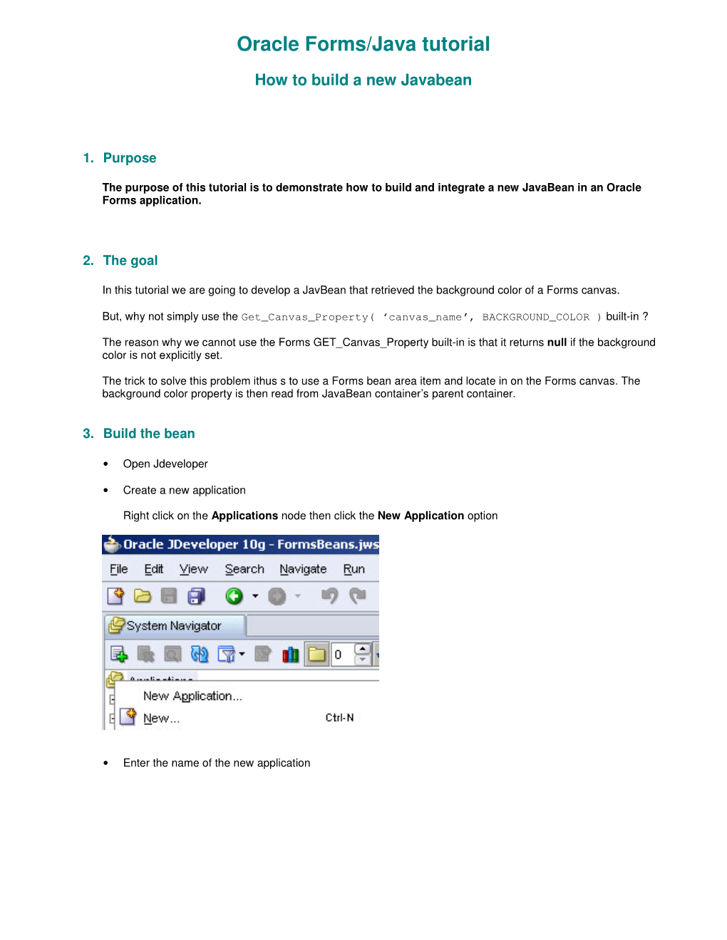 Oracle Forms/Java Tutorial