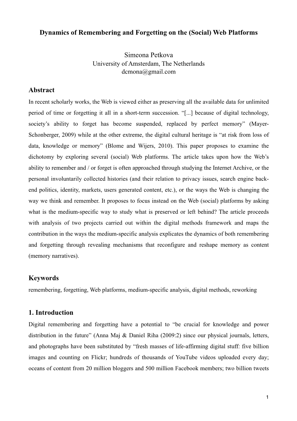 Dynamics of Remembering and Forgetting on the (Social) Web Platforms