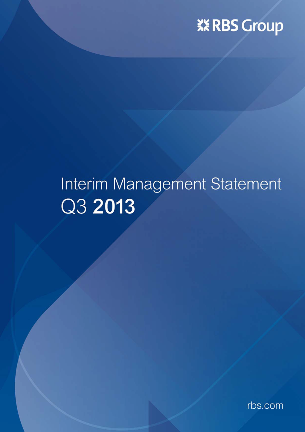 Contents RBS Group – Q3 2013 Results Page