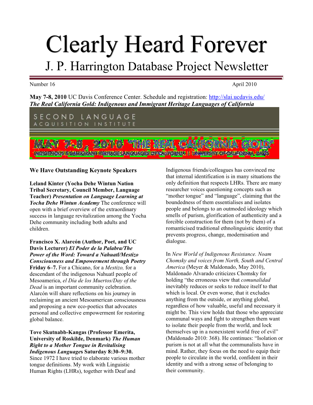 Clearly Heard Forever Are Available Sarah Peelo Is a Post- On-Line At: Doctoral Fellow in Anthropology