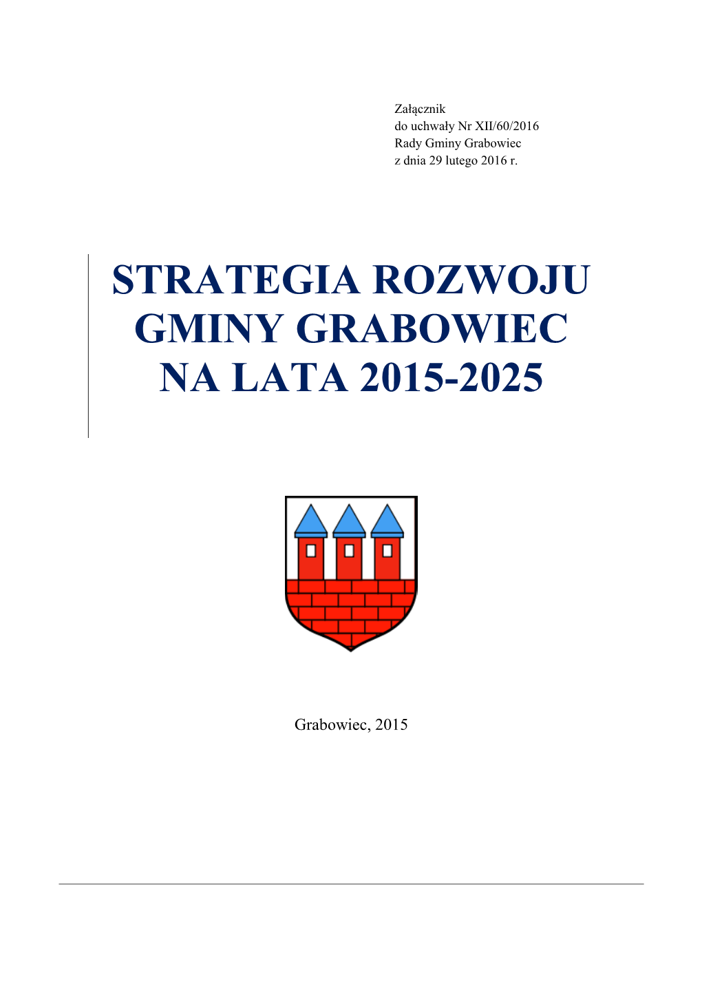 Strategia Rozwoju Gminy Grabowiec Na Lata 2015-2025