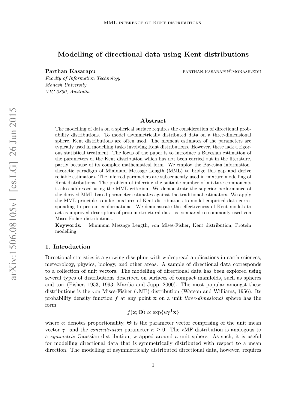 Arxiv:1506.08105V1 [Cs.LG] 26 Jun 2015