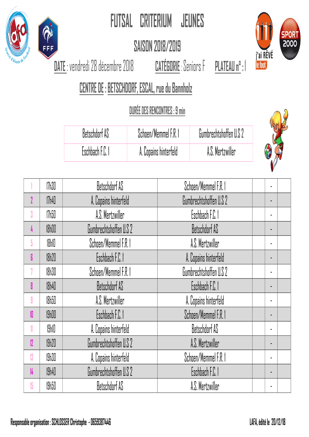 Futsal Criterium Jeunes