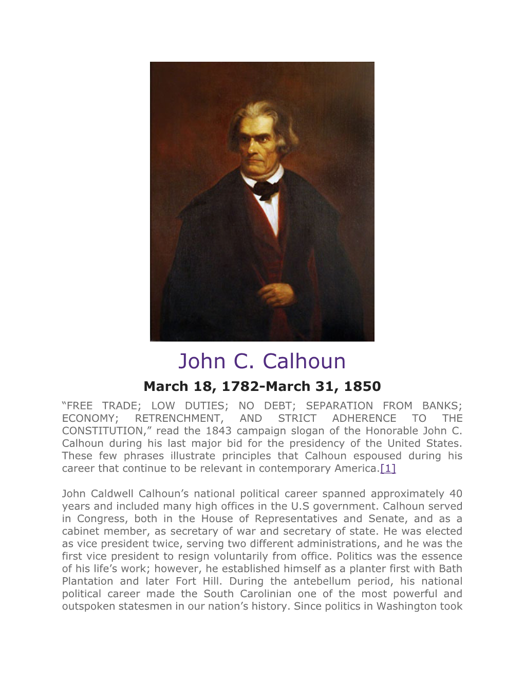 John C. Calhoun