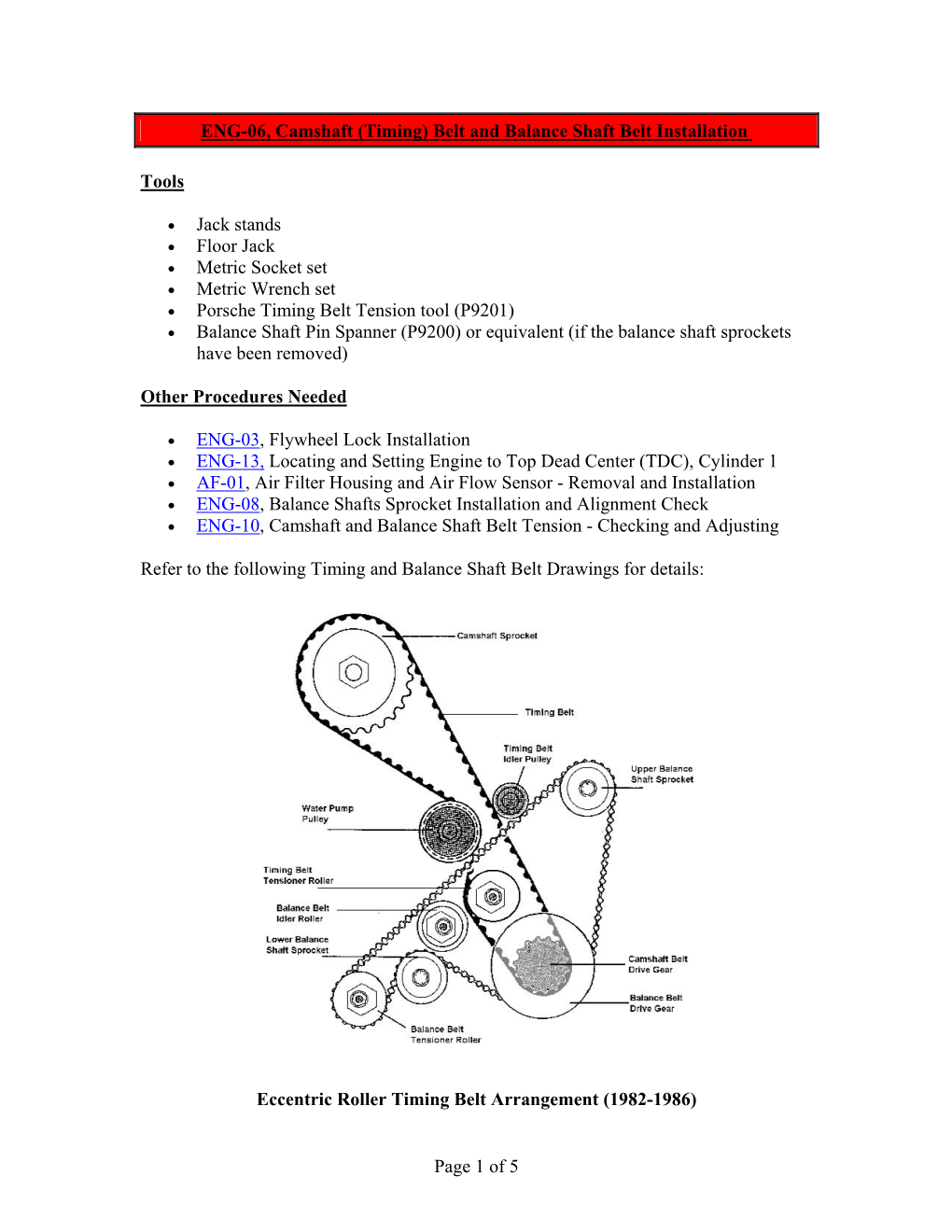 Timing Belt and Balance Shaft Belt Installation