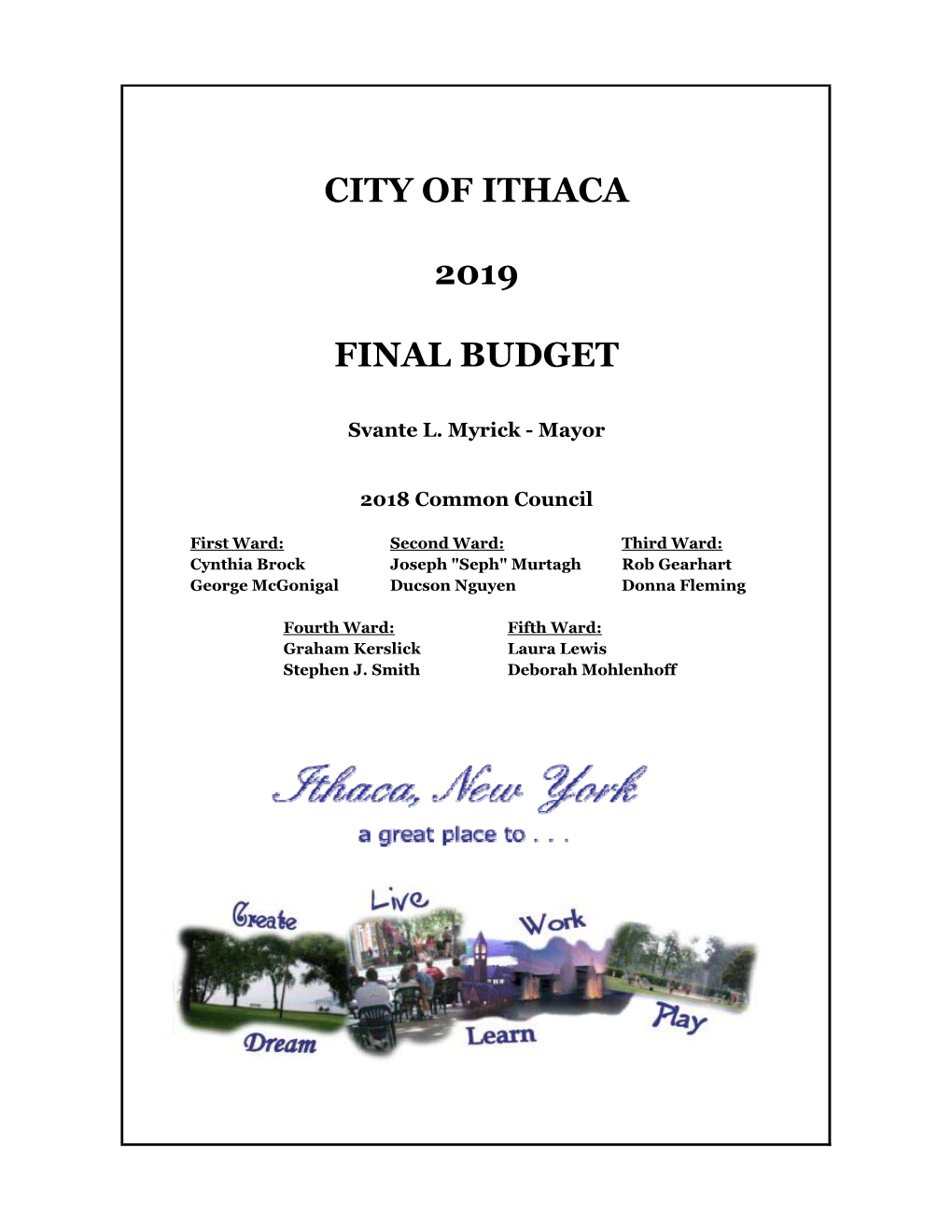 2019 Final Program Budget