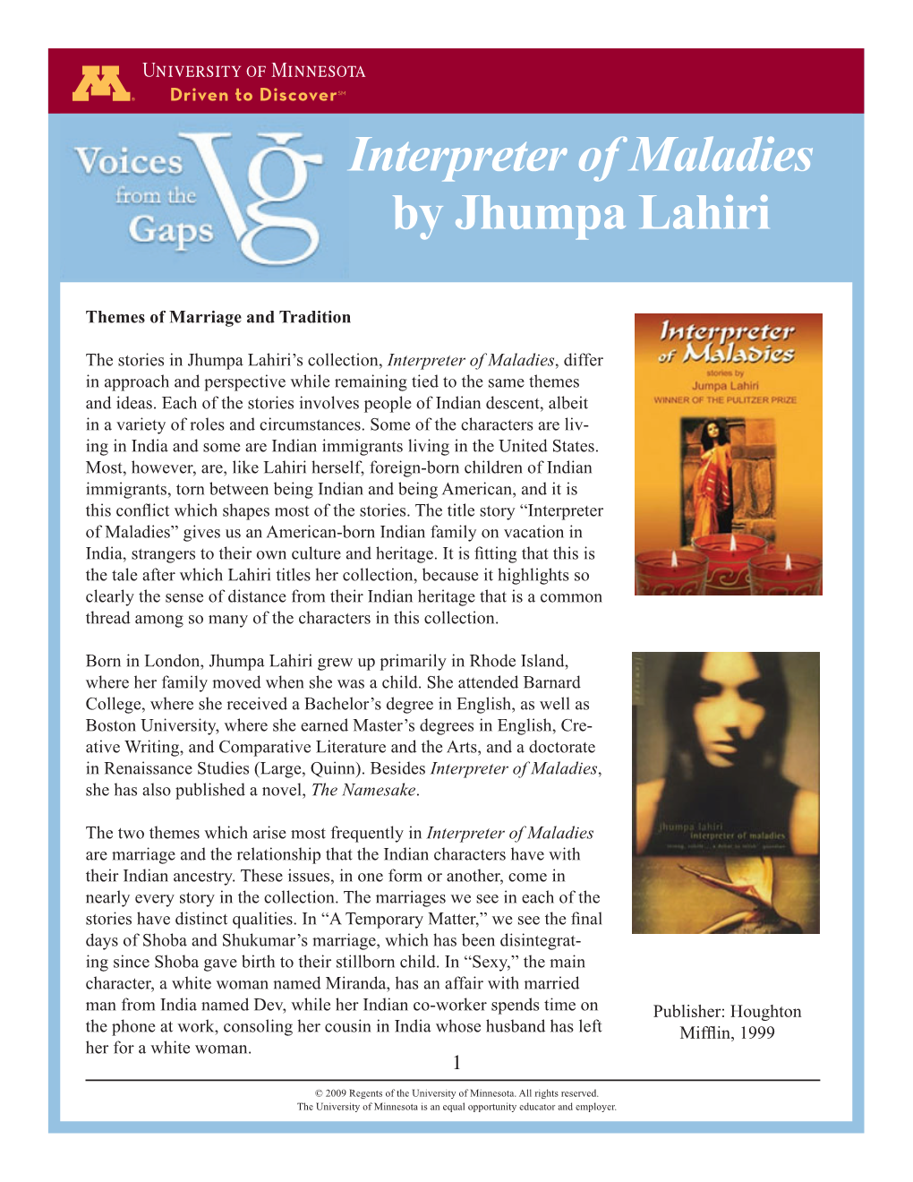 Interpreter of Maladies by Jhumpa Lahiri