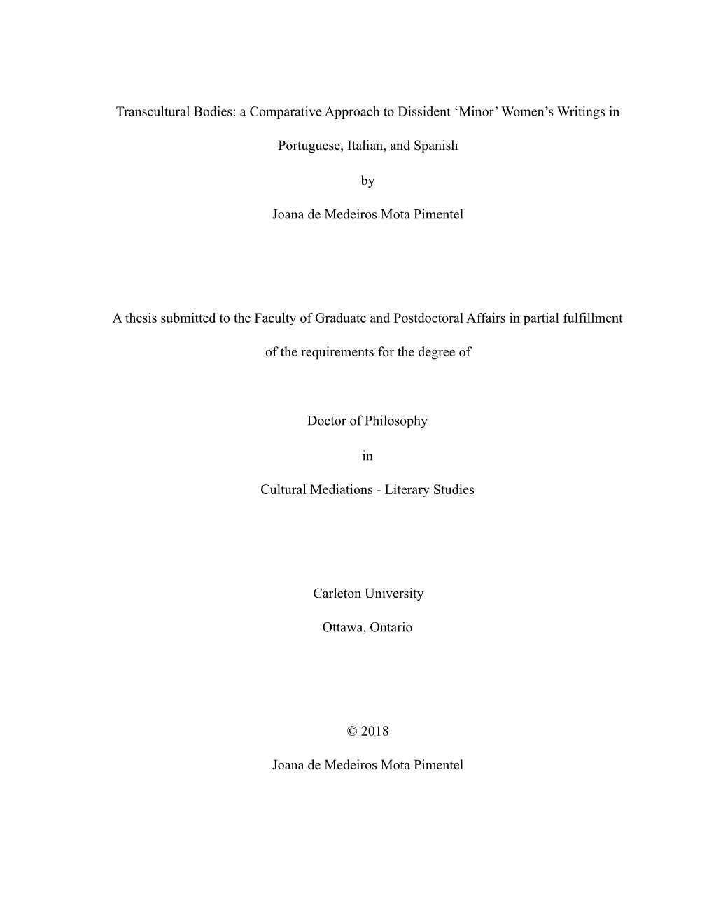 Dissertation Pimentel