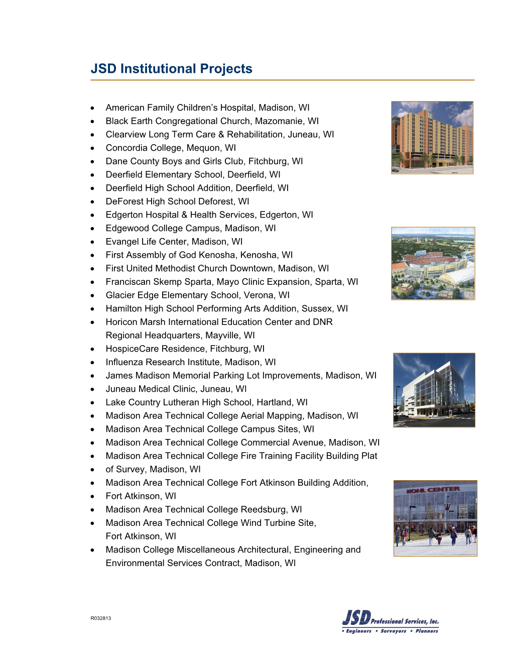 JSD Institutional Projects