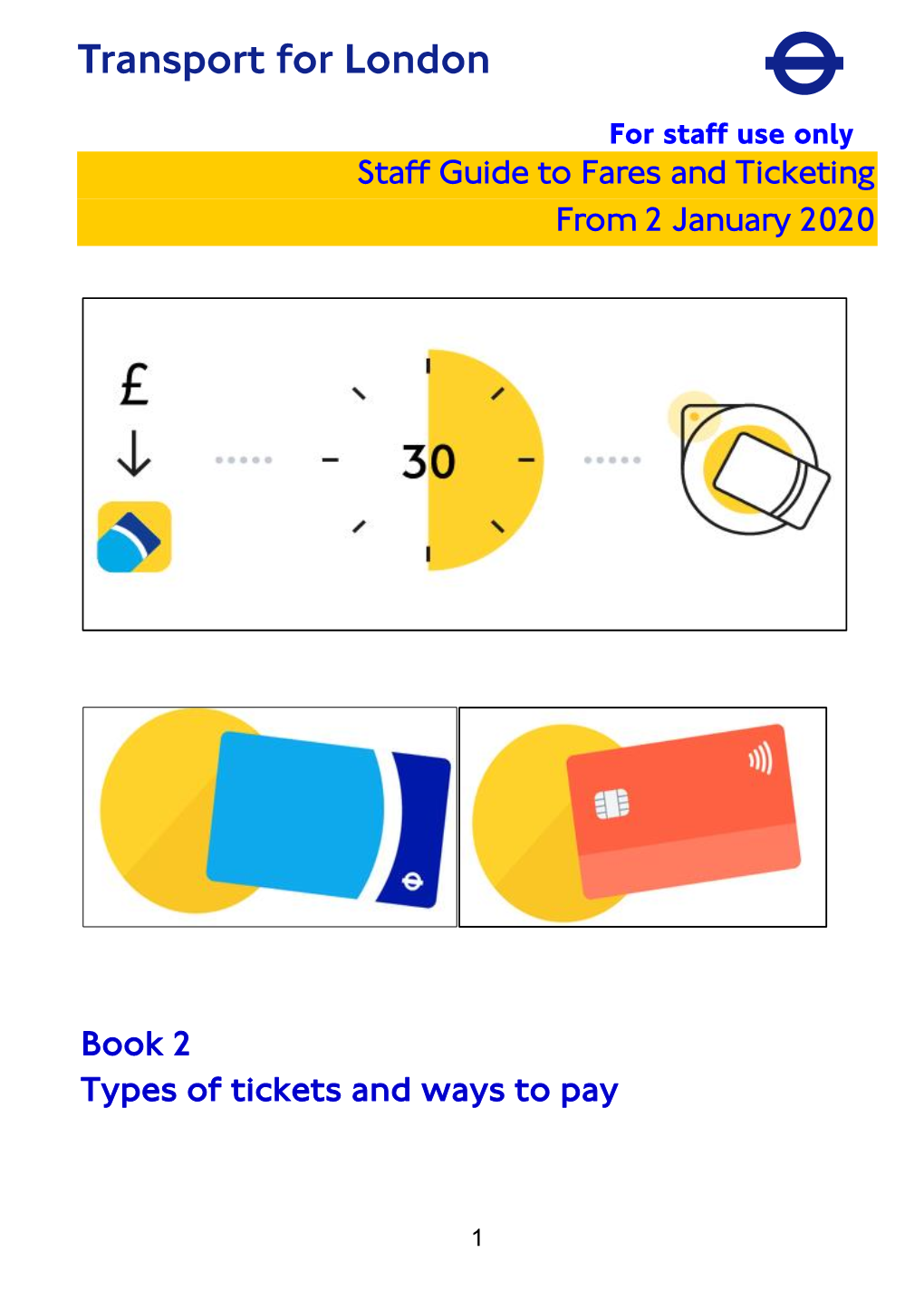Staff Guide to Fares and Ticketing from 2 January 2020 Book 2 Types