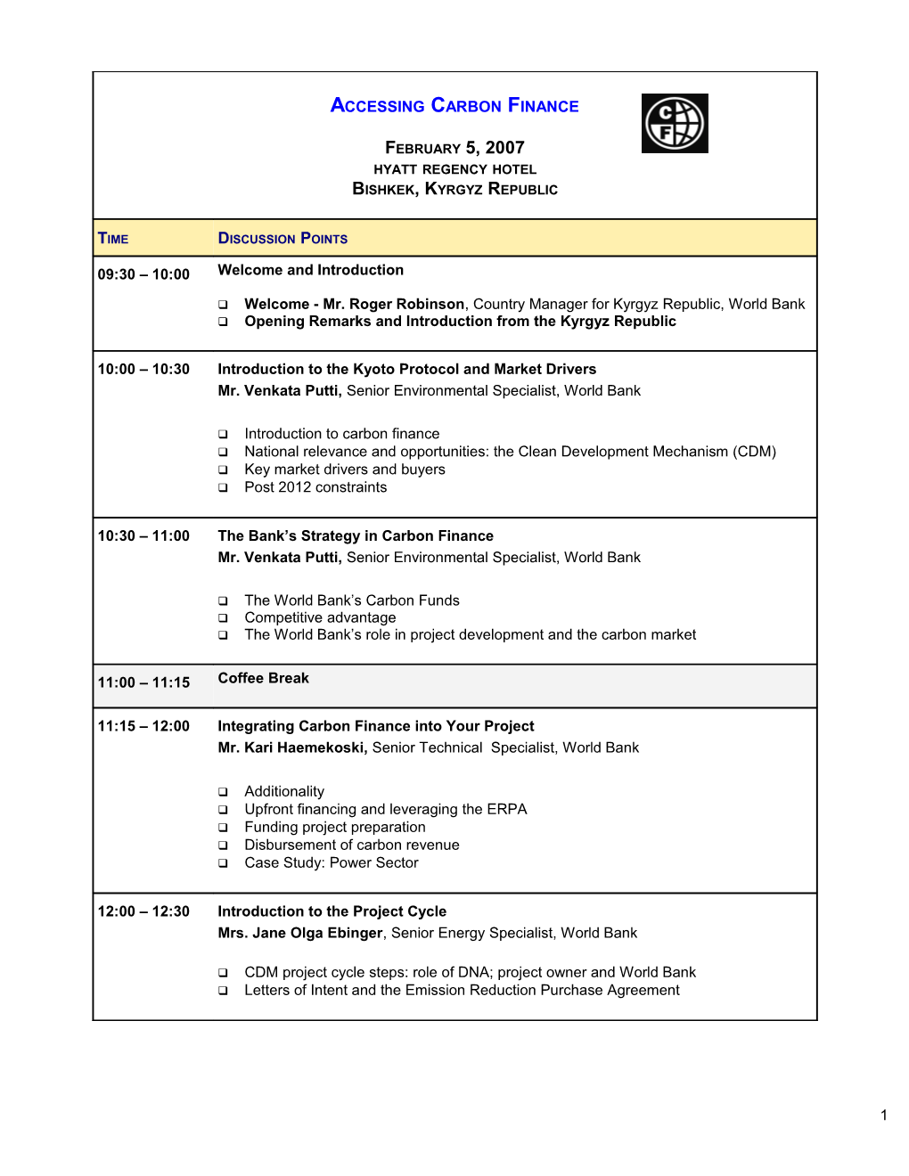 Agenda for In-Use Diesel Vehicle Day, Friday 17, 2002