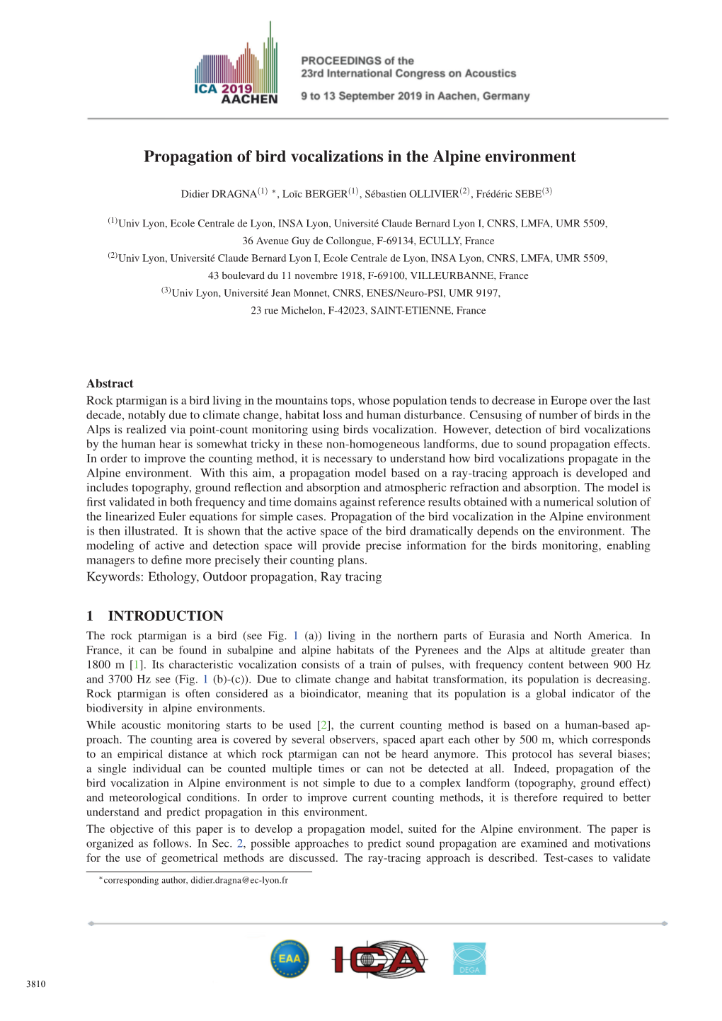 Propagation of Bird Vocalizations in the Alpine Environment