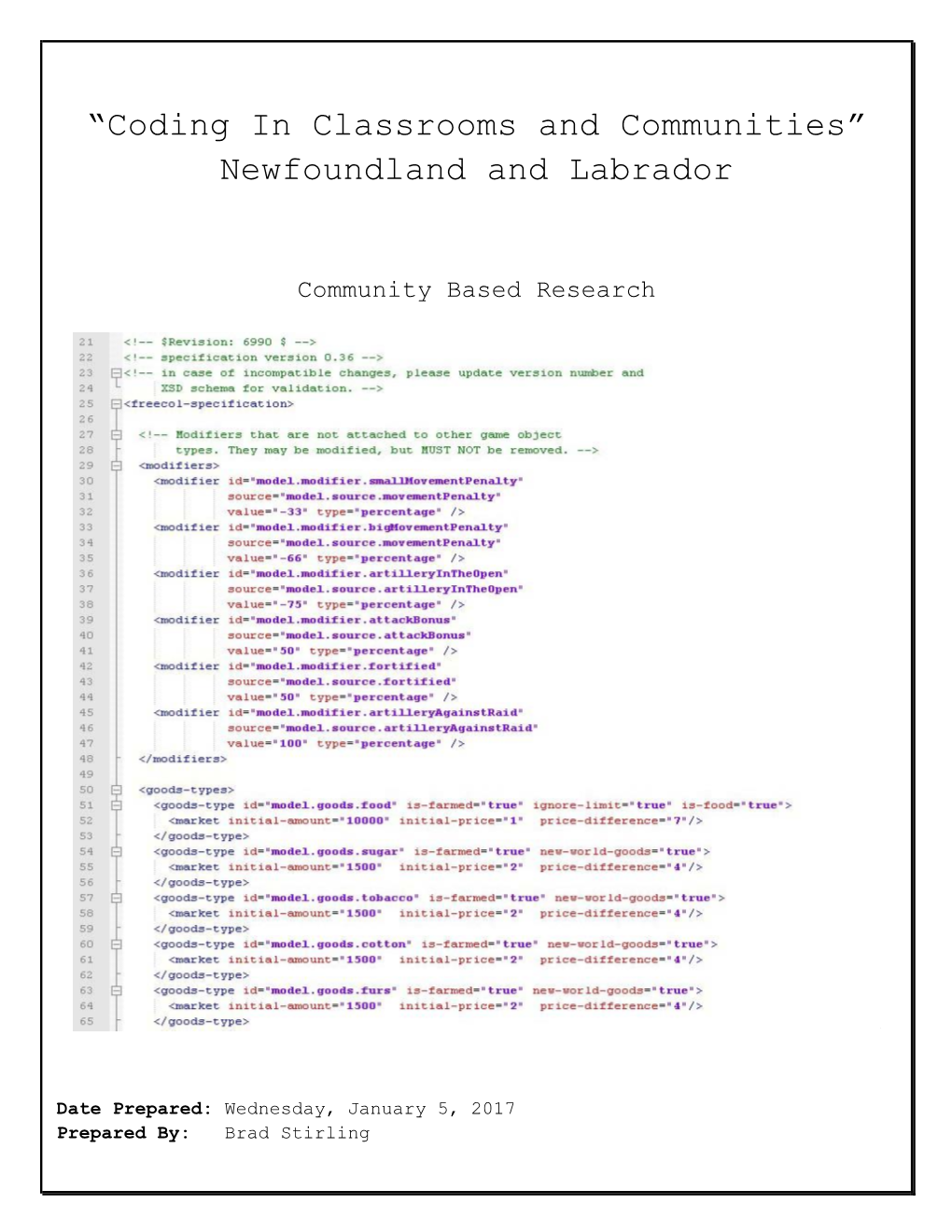 “Coding in Classrooms and Communities” Newfoundland and Labrador