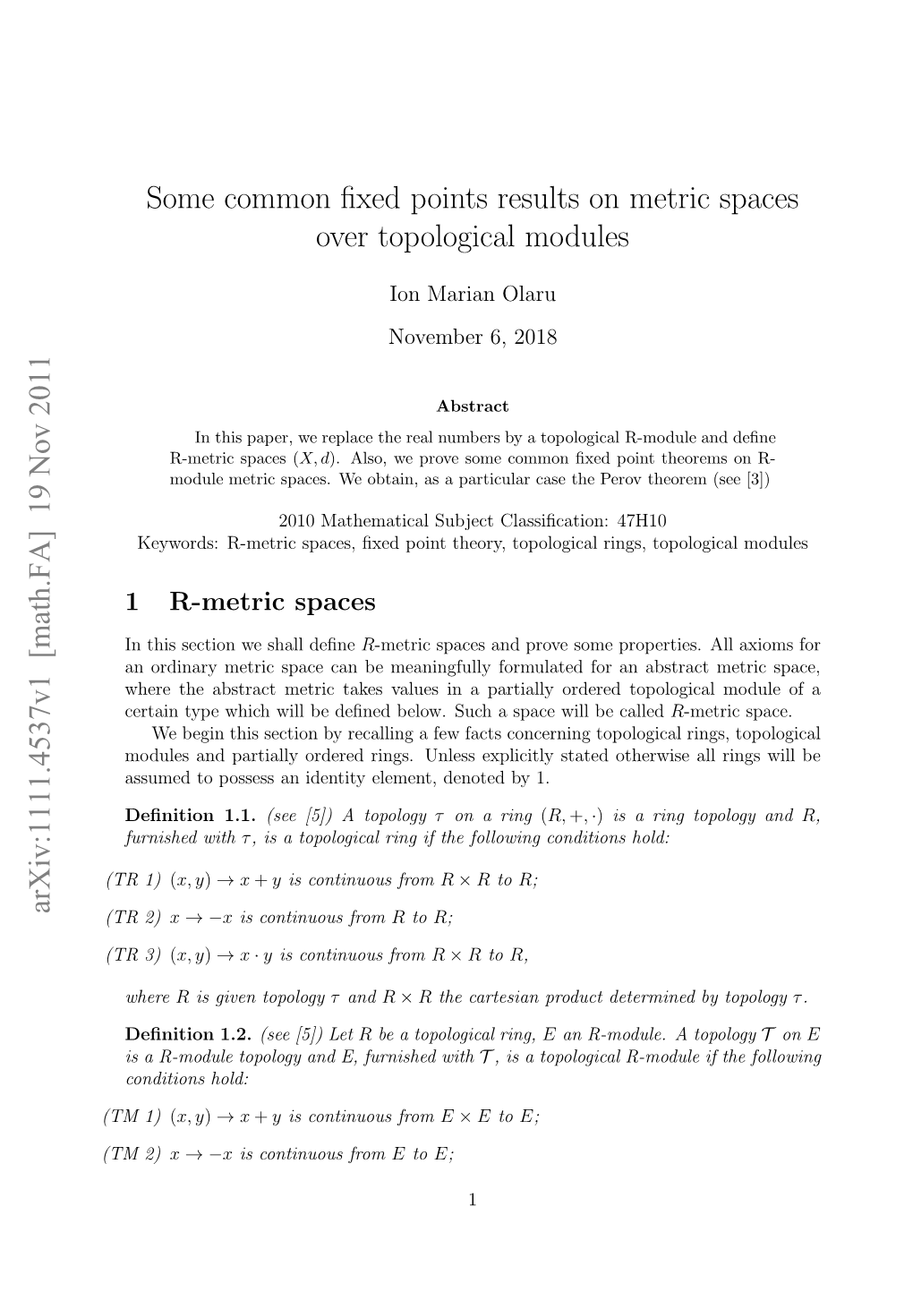 Some Common Fixed Points Results on Metric Spaces Over Topological