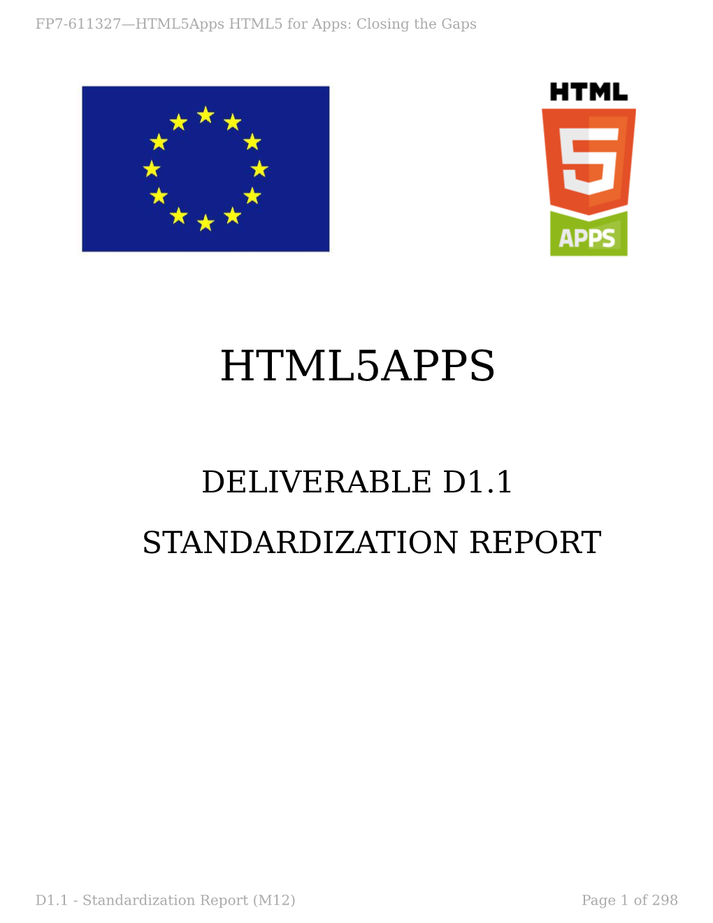 WP1 Standardization Report