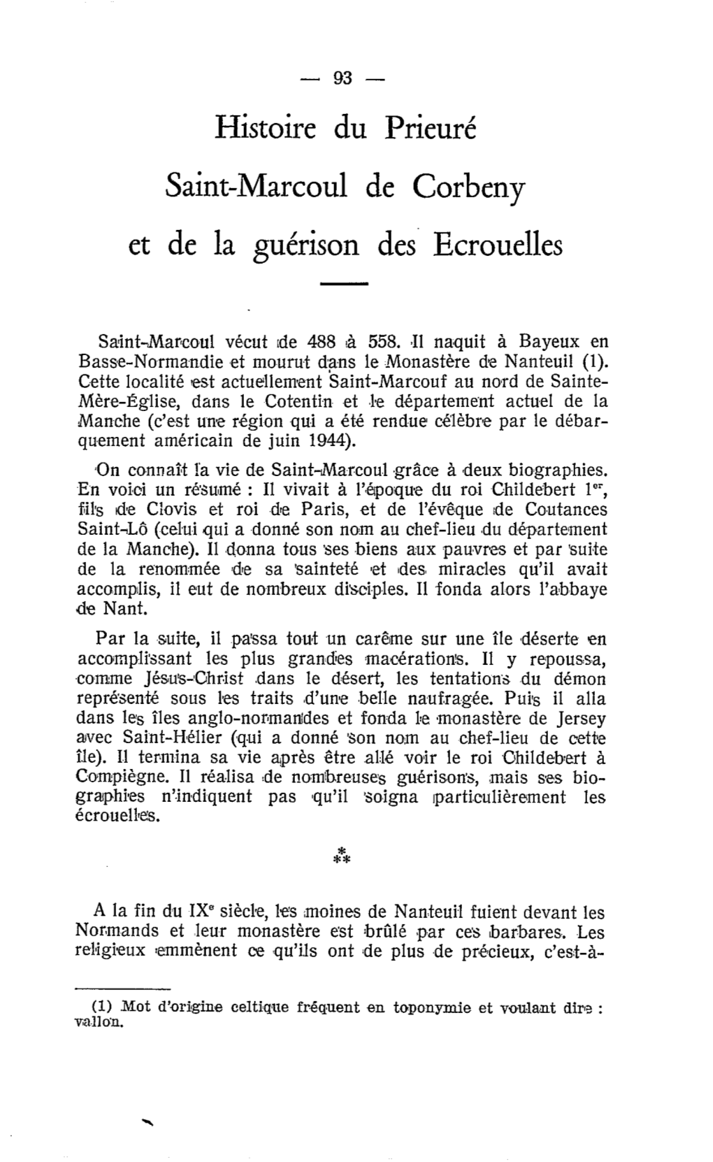 Histoire Du Prieur6 Saint-Marcoul De Corbeny Et De La Guérison Des Ecrouelles