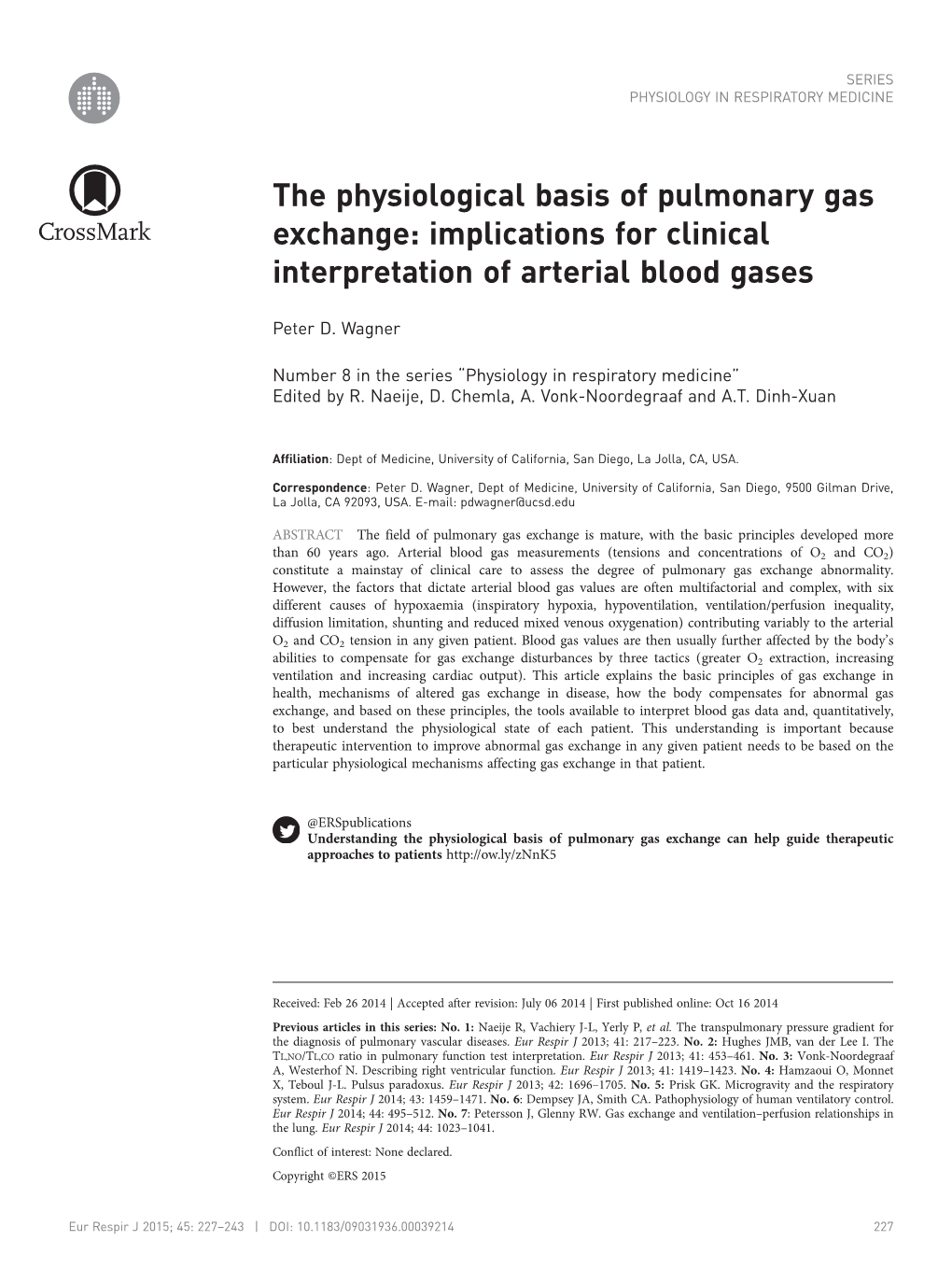 Implications for Clinical Interpretation of Arterial Blood Gases