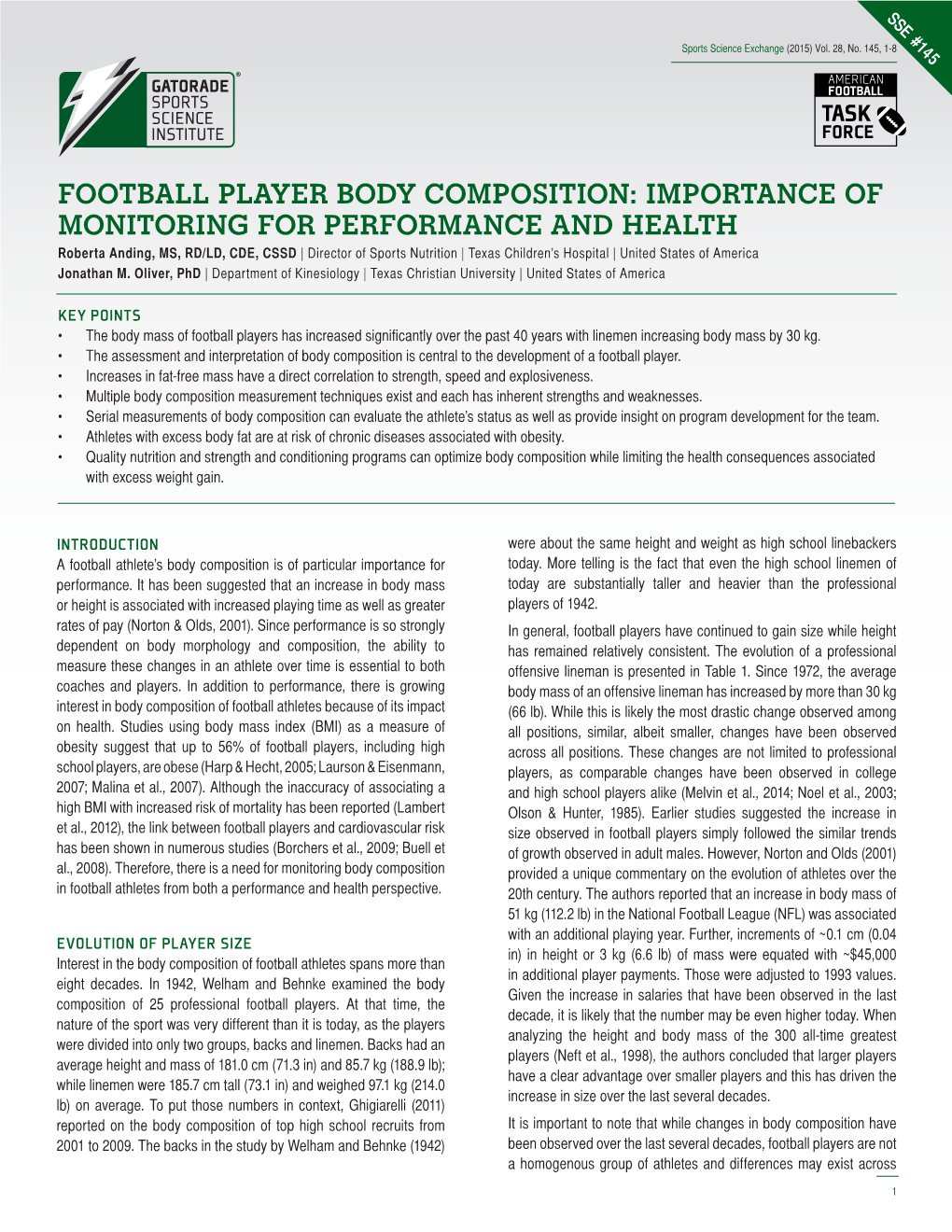 Football Player Body Composition