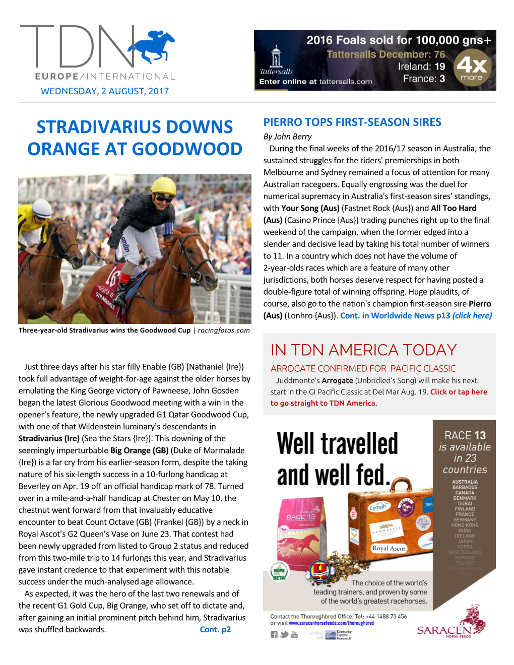 Stradivarius Downs Orange at Goodwood Cont