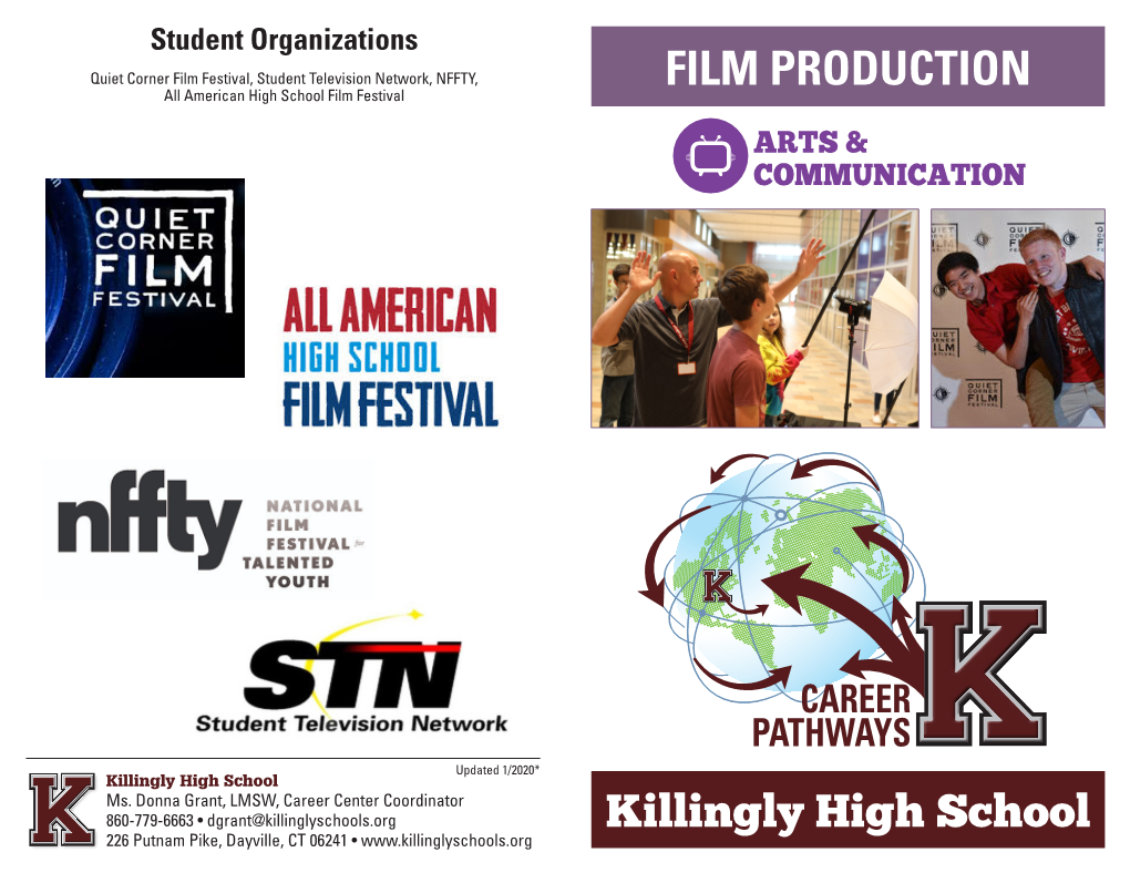 FILM PRODUCTION All American High School Film Festival ARTS & COMMUNICATION