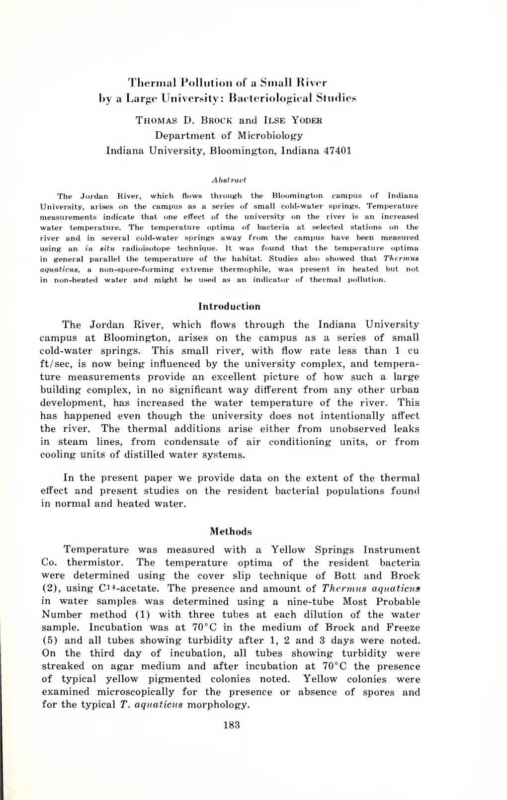 Proceedings of the Indiana Academy of Science