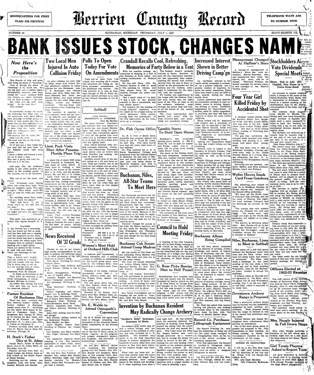 Im Irit BANK ISSUES STOCK, CHANGES NAM!