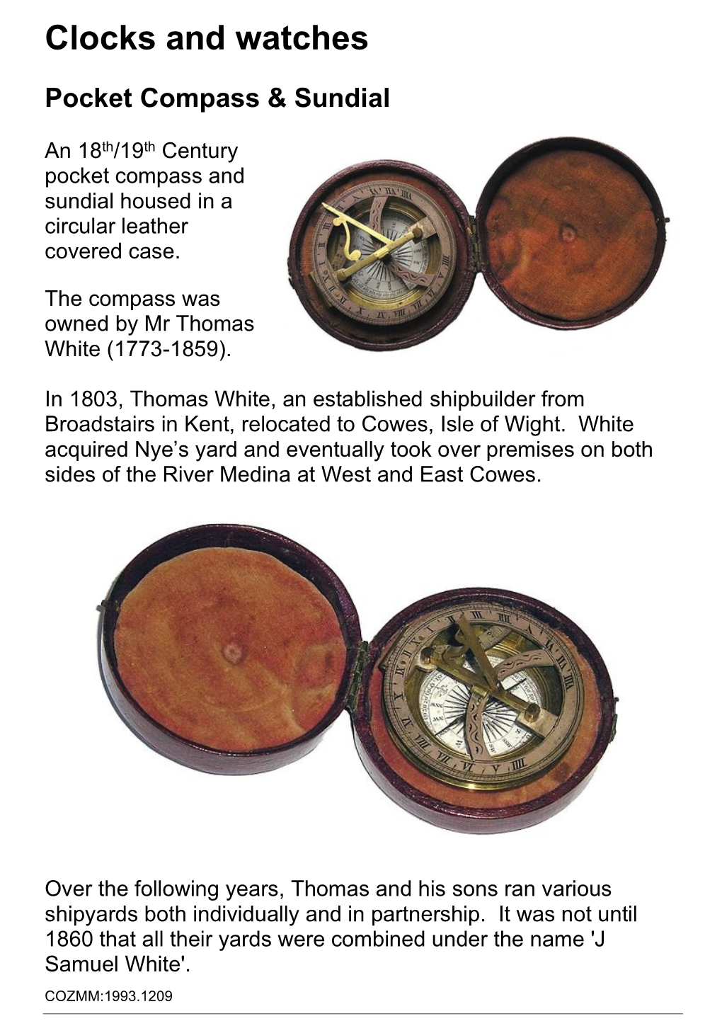 Clocks and Watches