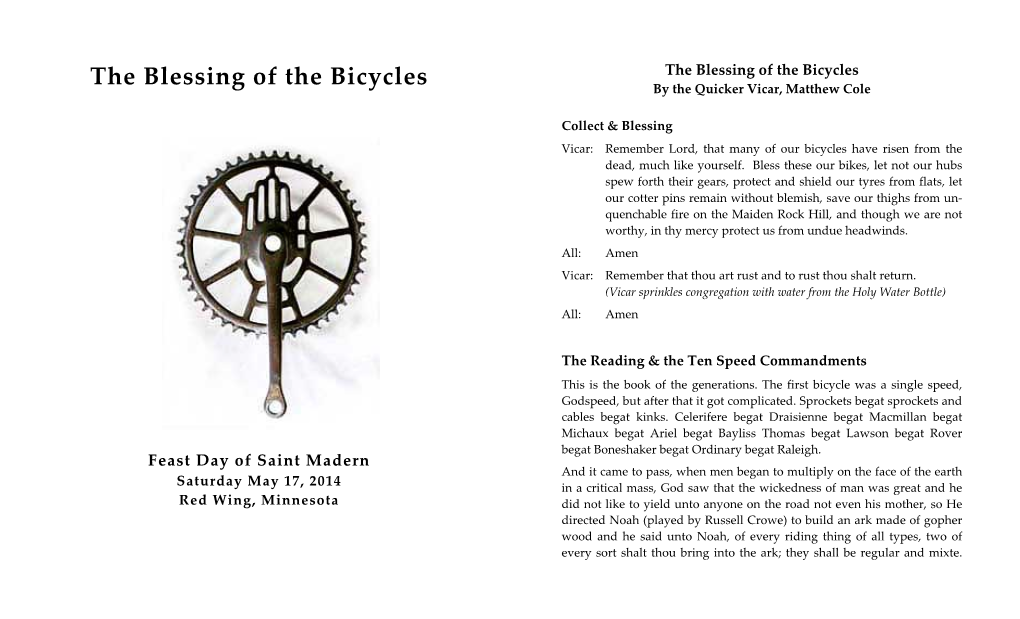 2014 Blessing of the Bicycles