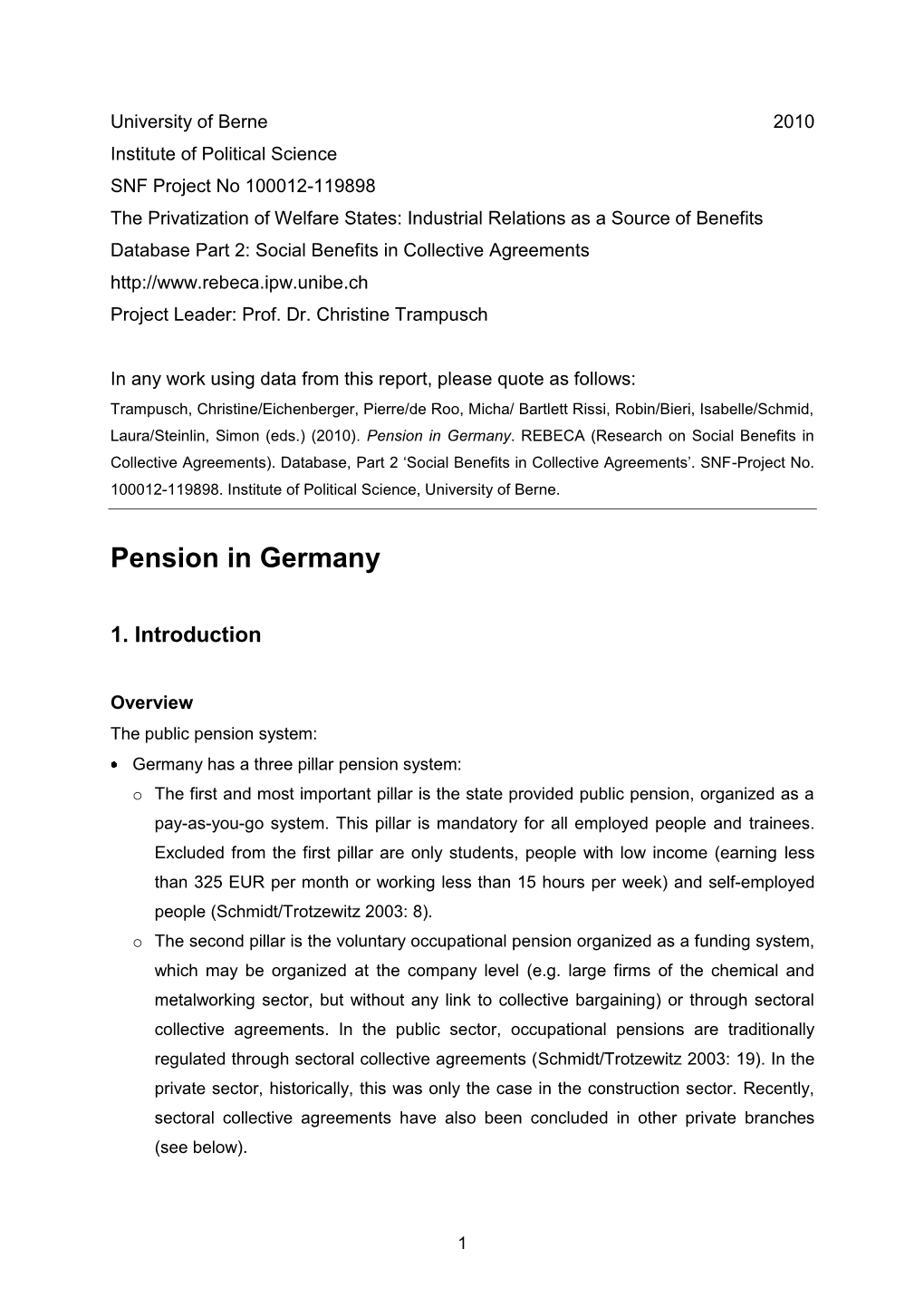 Pension in Germany