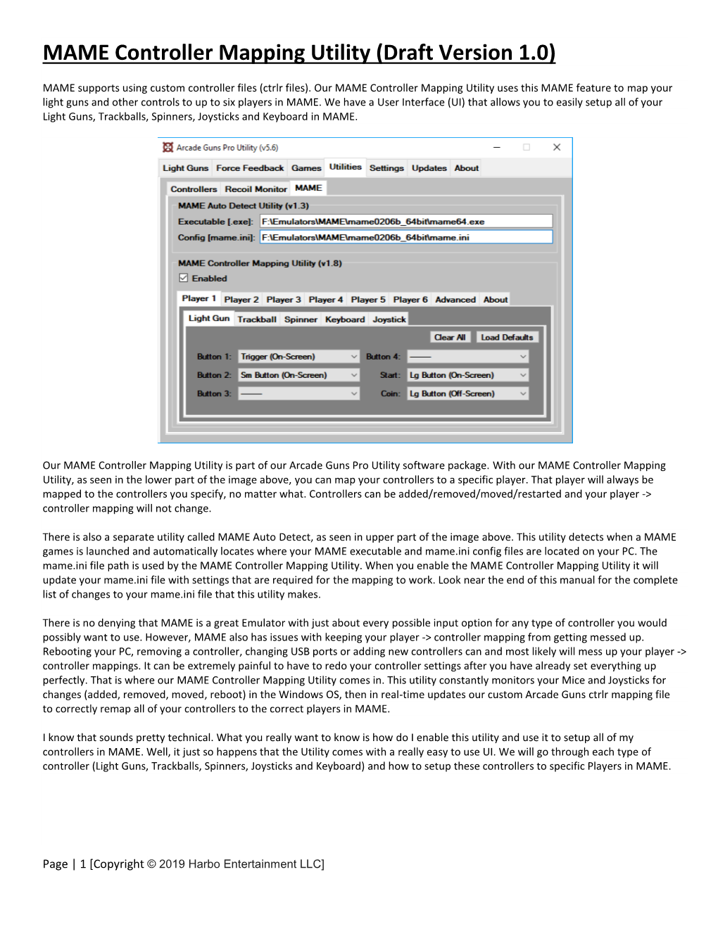 MAME Controller Mapping Utility (Draft Version 1.0)