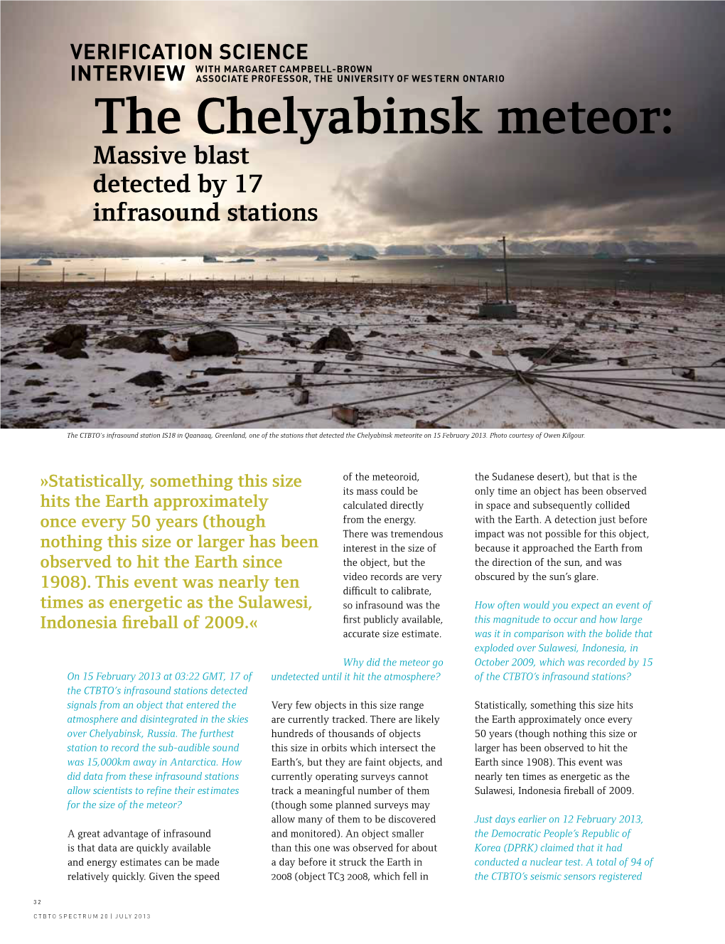 The Chelyabinsk Meteor: Massive Blast Detected by 17 Infrasound Stations