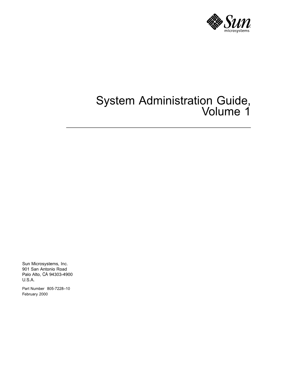 System Administration Guide, Volume 1