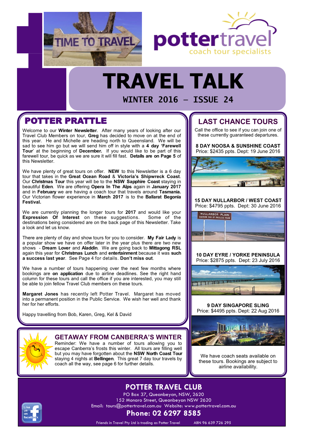 Travel Talk Winter 2016 — Issue 24