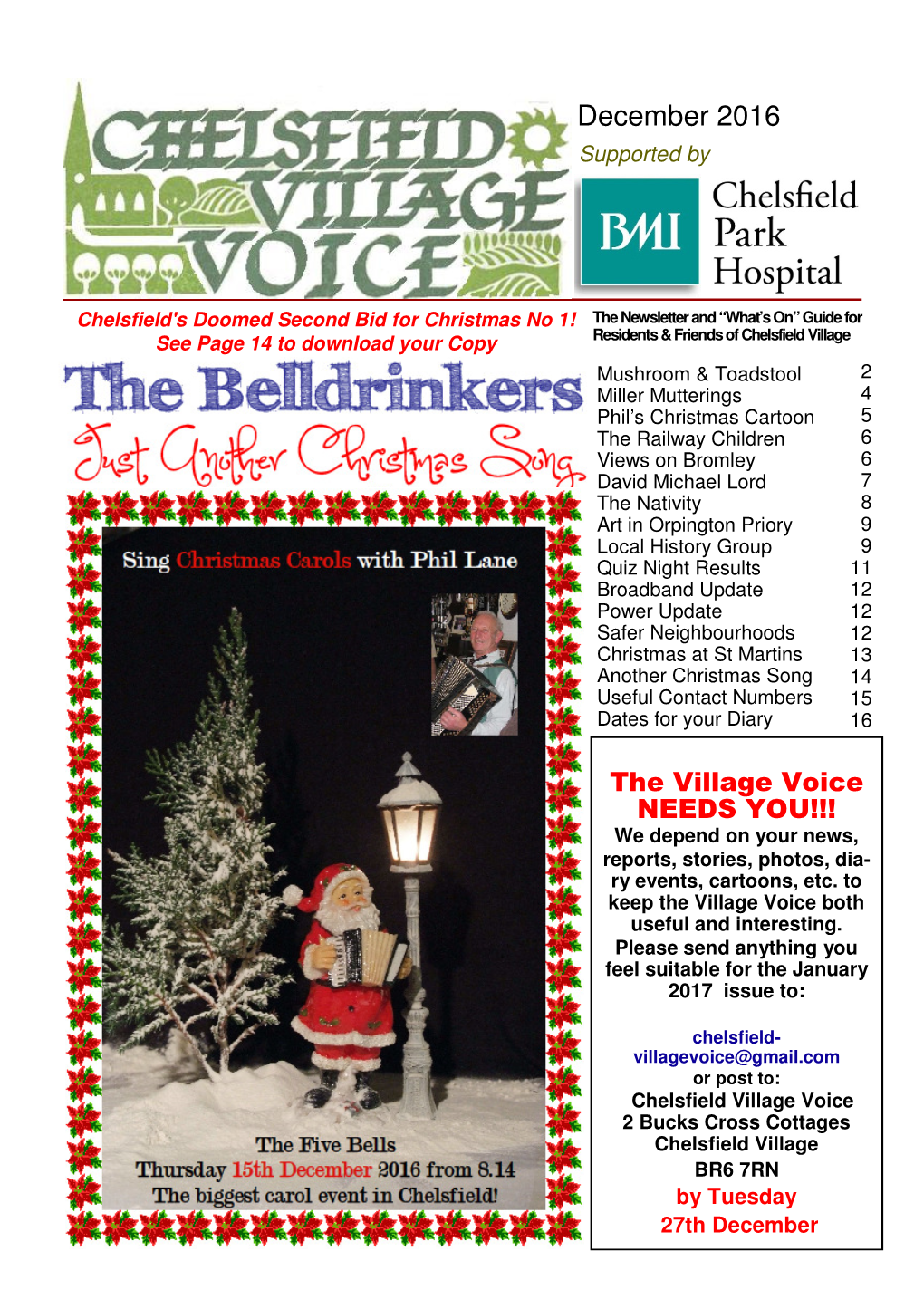 Chelsfield Village Voice December 2016.Pub